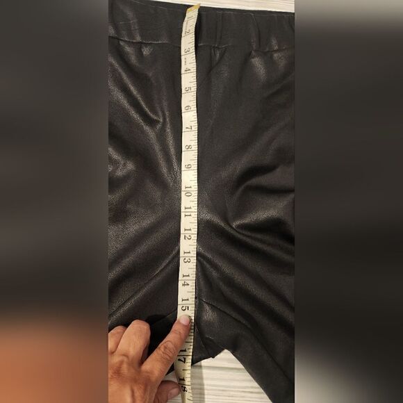 Lane Bryant Faux Leather Rhinestone Embellished Pants size 26/28 - Picture 9 of 12